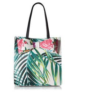 Betsey Johnson Palm Print Floral Bow Tote 🌴 🌴 CUTE 🌺🌺 Totally Betsey!!! 💐💐